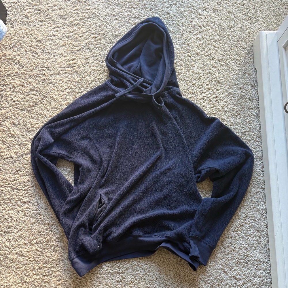 Fuzzy Navy Alo Sherpa Hoodie